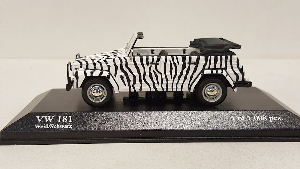Minichamps Volkswagen 181 Wit/Zwart 1969 - Schaal 1:43