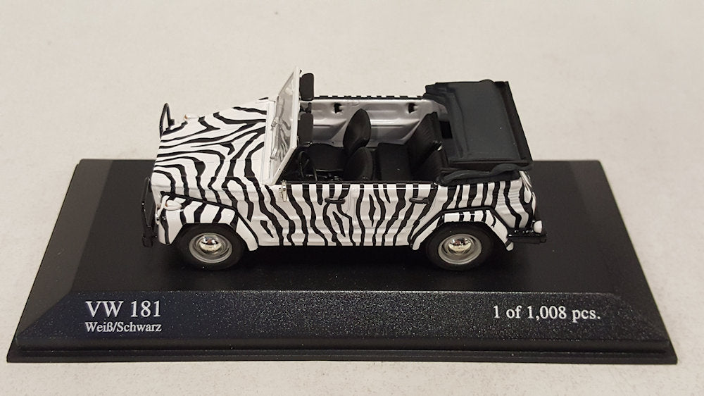 Minichamps Volkswagen 181 Wit/Zwart 1969 - Schaal 1:43
