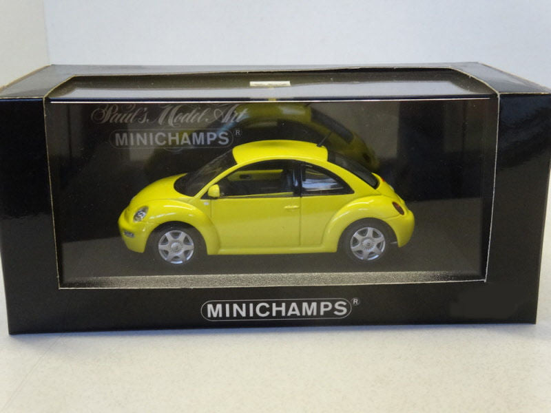 Minichamps Volkswagen New Beetle Geel 1998 - Schaal 1:43
