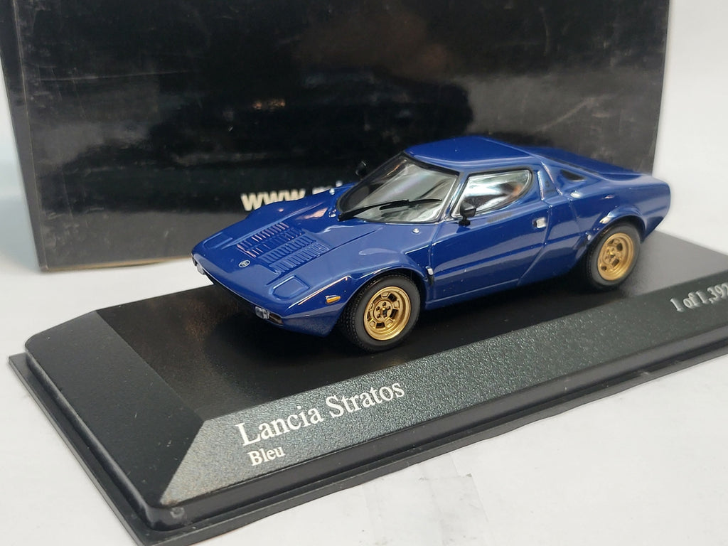 Minichamps Lancia Stratos 1974 Blauw - 1:43