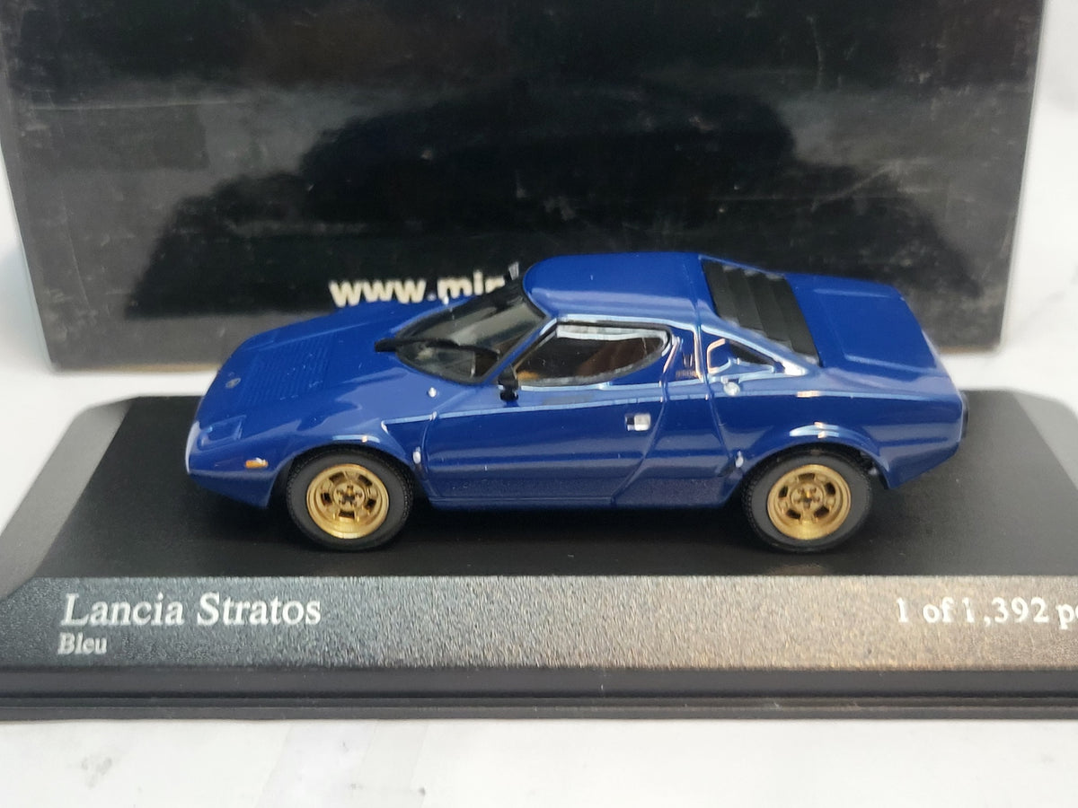 Minichamps Lancia Stratos 1974 Blauw - 1:43