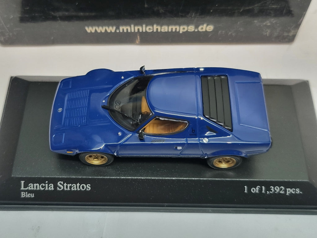 Minichamps Lancia Stratos 1974 Blauw - 1:43