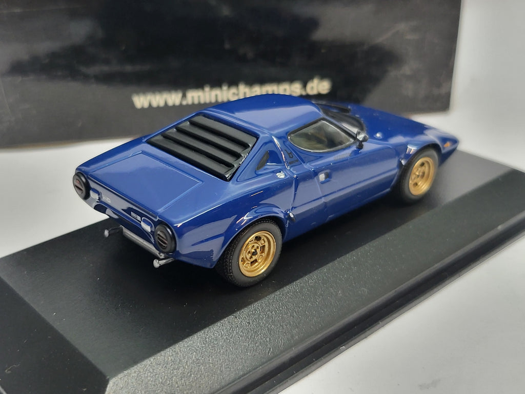 Minichamps Lancia Stratos 1974 Blauw - 1:43