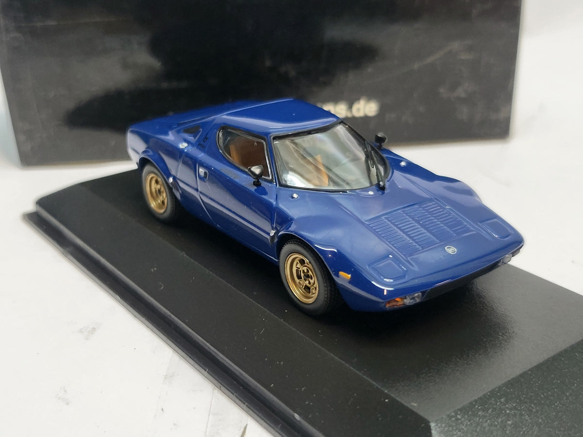 Minichamps Lancia Stratos 1974 Blauw - 1:43
