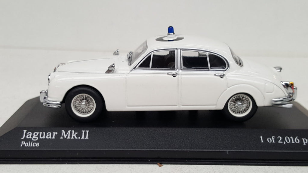 Minichamps Jaguar MK II Police Wit 1959 - Schaal 1:43