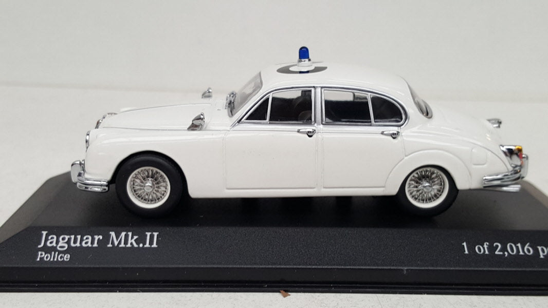 Minichamps Jaguar MK II Police Wit 1959 - Schaal 1:43