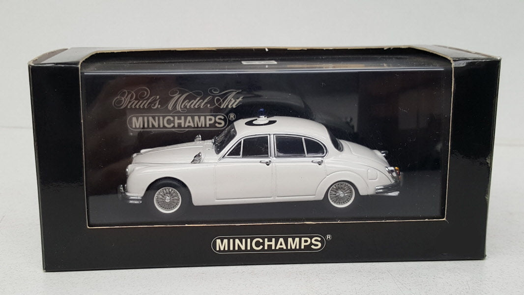 Minichamps Jaguar MK II Police Wit 1959 - Schaal 1:43