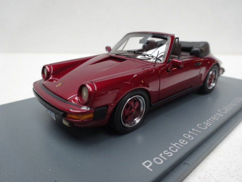NEO Scale Models Porsche 911 Cabrio Federal Red Metallic 1985 - Schaal 1:43
