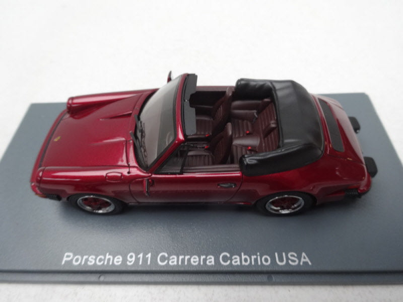 NEO Scale Models Porsche 911 Cabrio Federal Red Metallic 1985 - Schaal 1:43