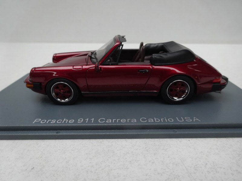 NEO Scale Models Porsche 911 Cabrio Federal Red Metallic 1985 - Schaal 1:43