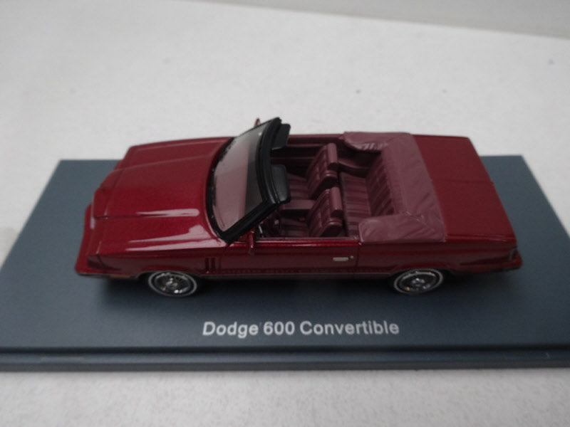 NEO Scale Models Dodge 600 Convertible Red Metallic 1983-1986 - Schaal 1:43