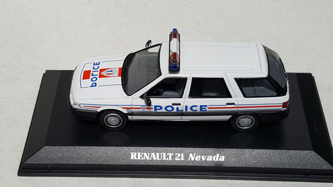 Norev Renault 21 Nevada France Police Nationale Wit - Schaal 1:43