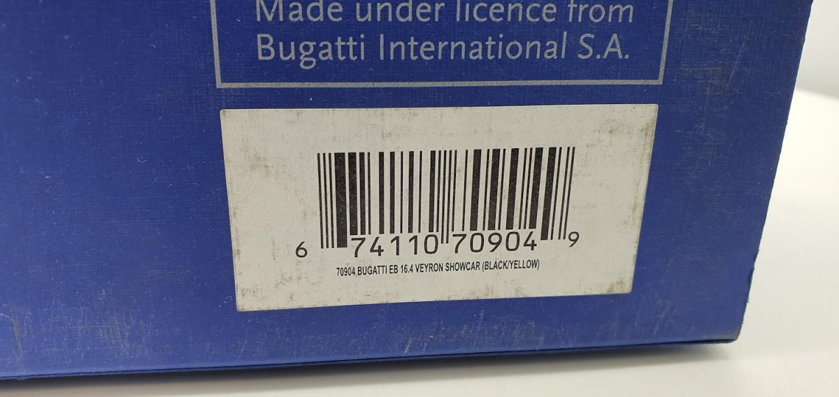 Bugatti EB 16.4 Veyron Showcar Zwart/Geel - AutoArt 1:18