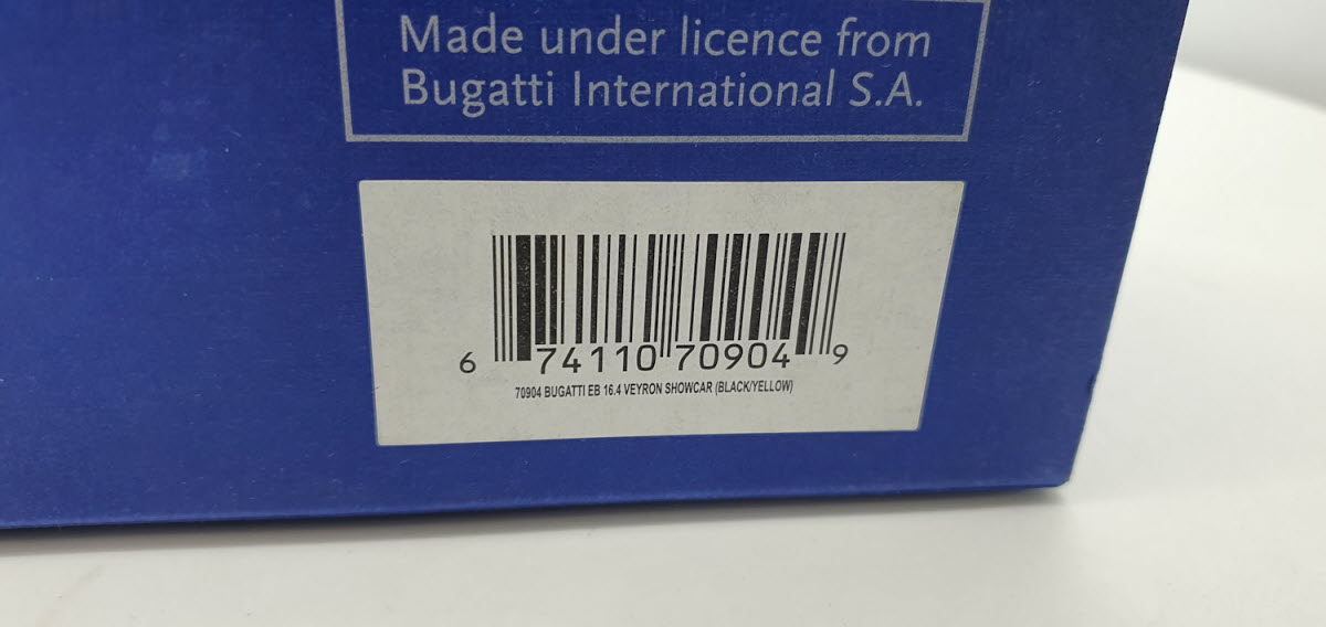 Bugatti EB 16.4 Veyron Showcar Zwart/Geel - AutoArt 1:18