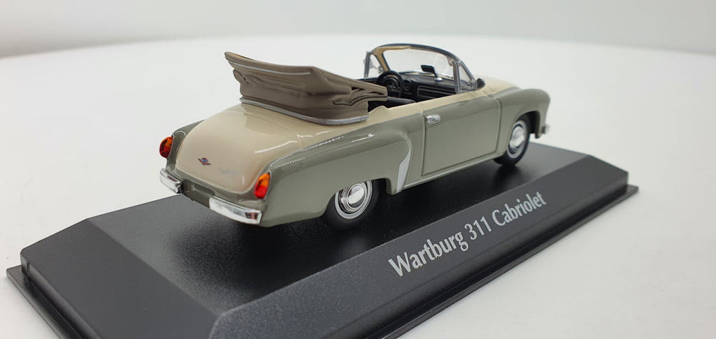 Maxichamps Wartburg 311 Cabriolet 1958 Grijs-Wit - 1:43