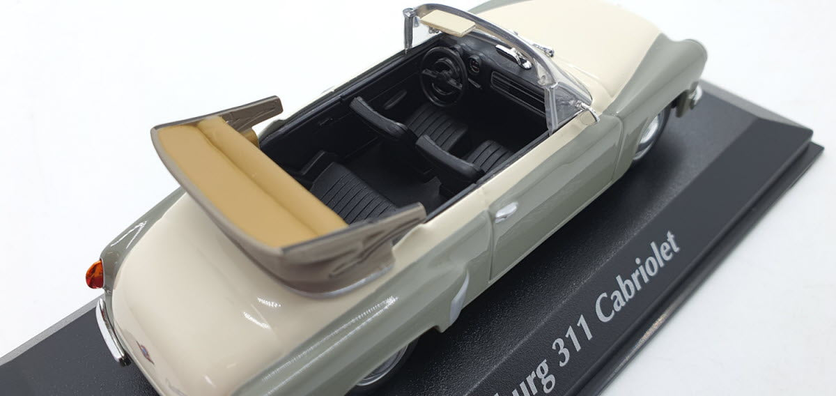 Maxichamps Wartburg 311 Cabriolet 1958 Grijs-Wit - 1:43