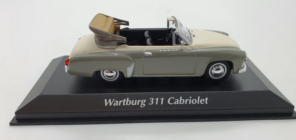 Maxichamps Wartburg 311 Cabriolet 1958 Grijs-Wit - 1:43