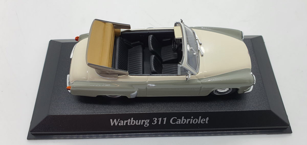 Maxichamps Wartburg 311 Cabriolet 1958 Grijs-Wit - 1:43