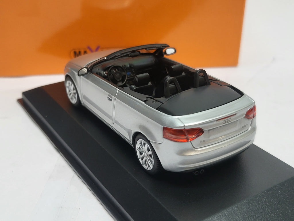 Maxichamps Audi A3 Cabriolet 2007 Zilver Metallic - 1:43