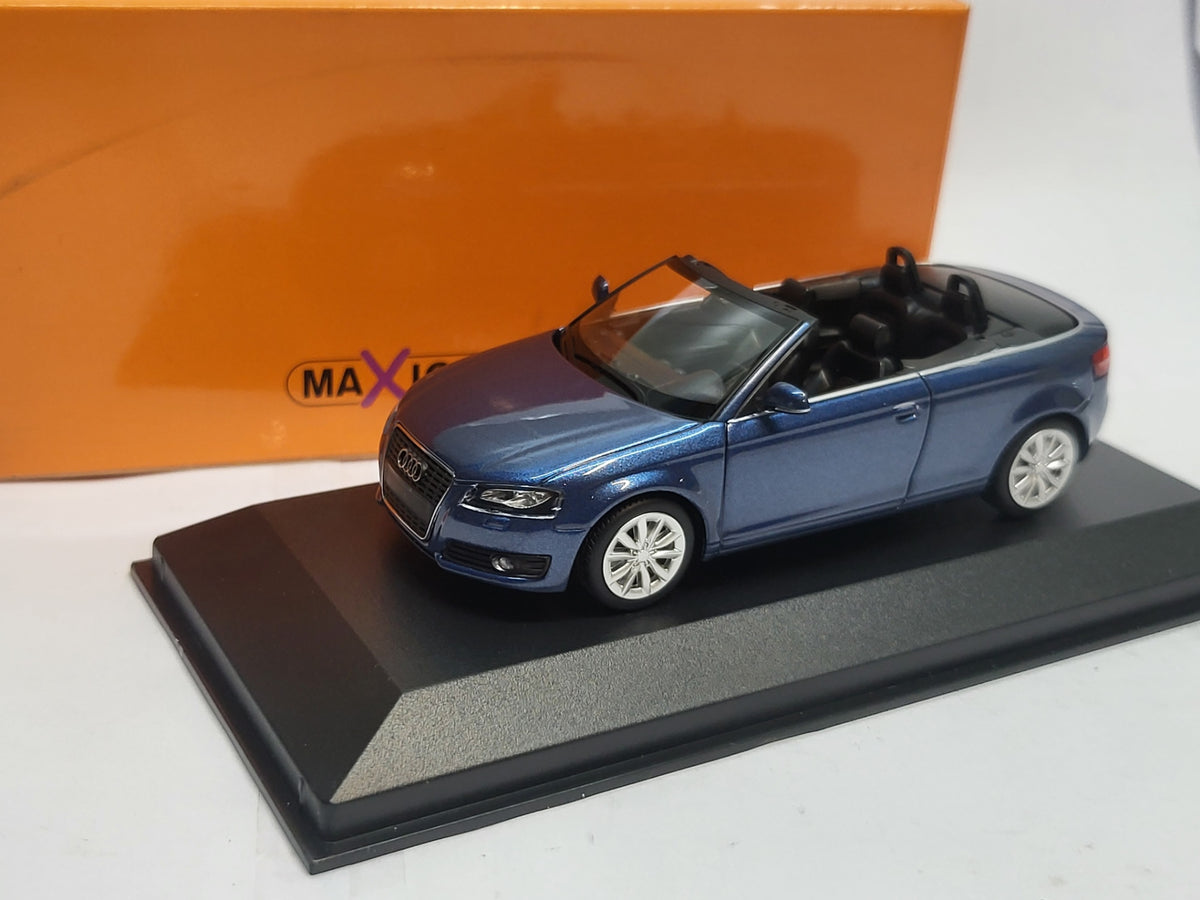 Maxichamps Audi A3 Cabriolet 2007 Blauw Metallic - 1:43