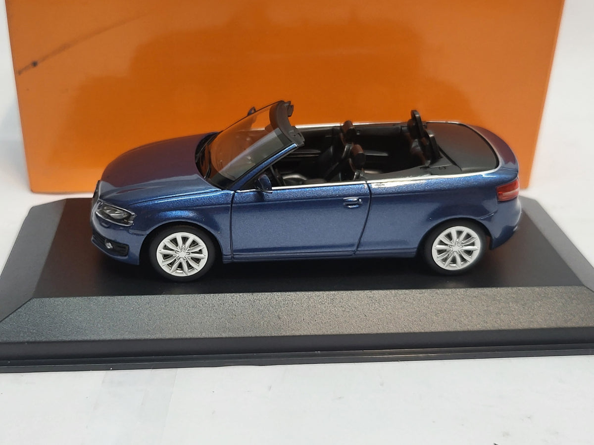 Maxichamps Audi A3 Cabriolet 2007 Blauw Metallic - 1:43