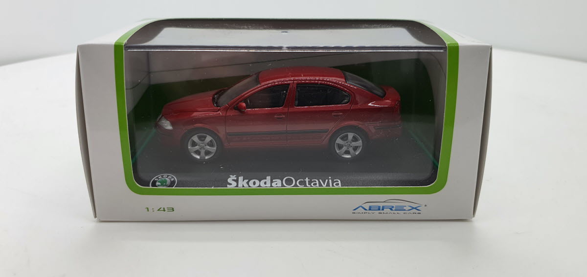 Abrex Skoda Octavia Rood Metallic 2004 - Schaal 1:43