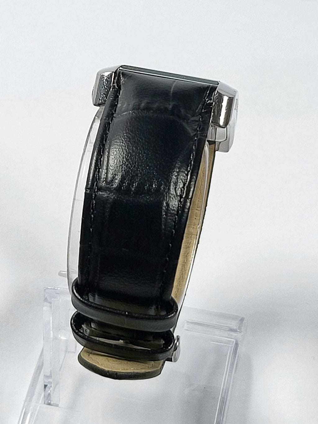 Emporio Armani horloge met zwarte wijzerplaat en zwarte leren band voor heren - AR0143