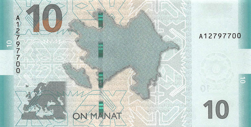 P-033a Azerbaijan 10 Manat 2018 Unc