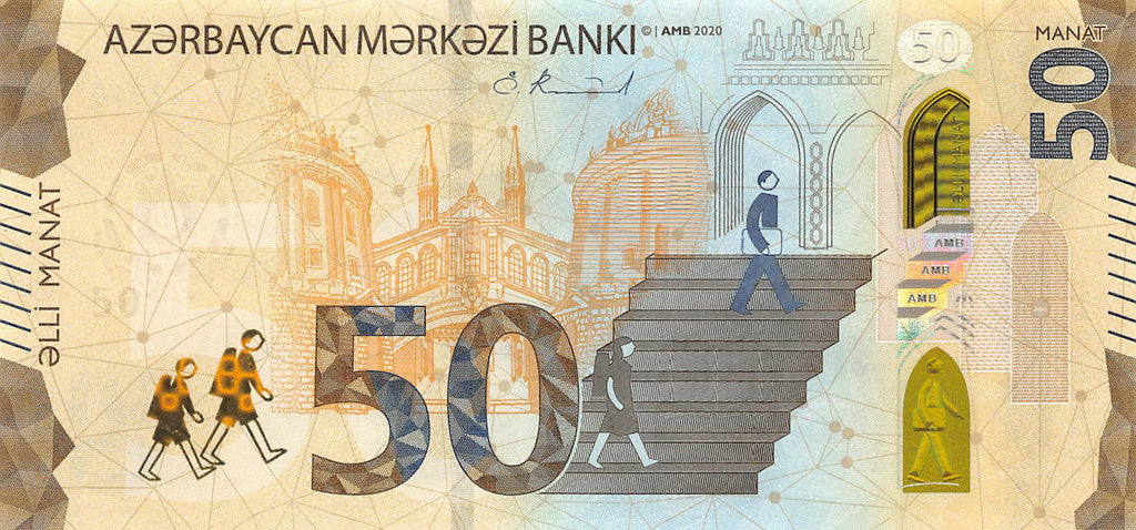 P-42a Azerbaijan 50 Manat 2020 Unc