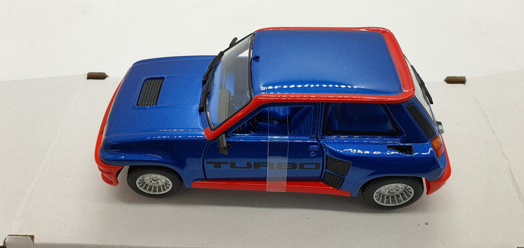 Bburago Renault 5 Turbo Blauw/Rood 1980 - Schaal 1:24