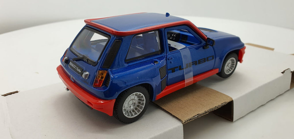 Bburago Renault 5 Turbo Blauw/Rood 1980 - Schaal 1:24