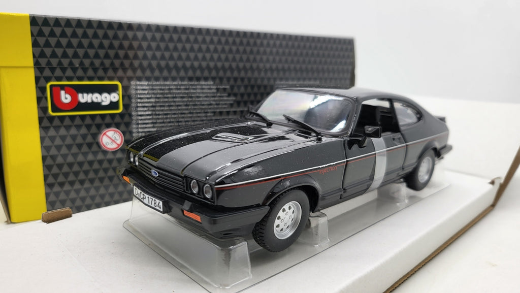 Bburago Ford Capri MK III Injection Zwart 1982 - Schaal 1:24