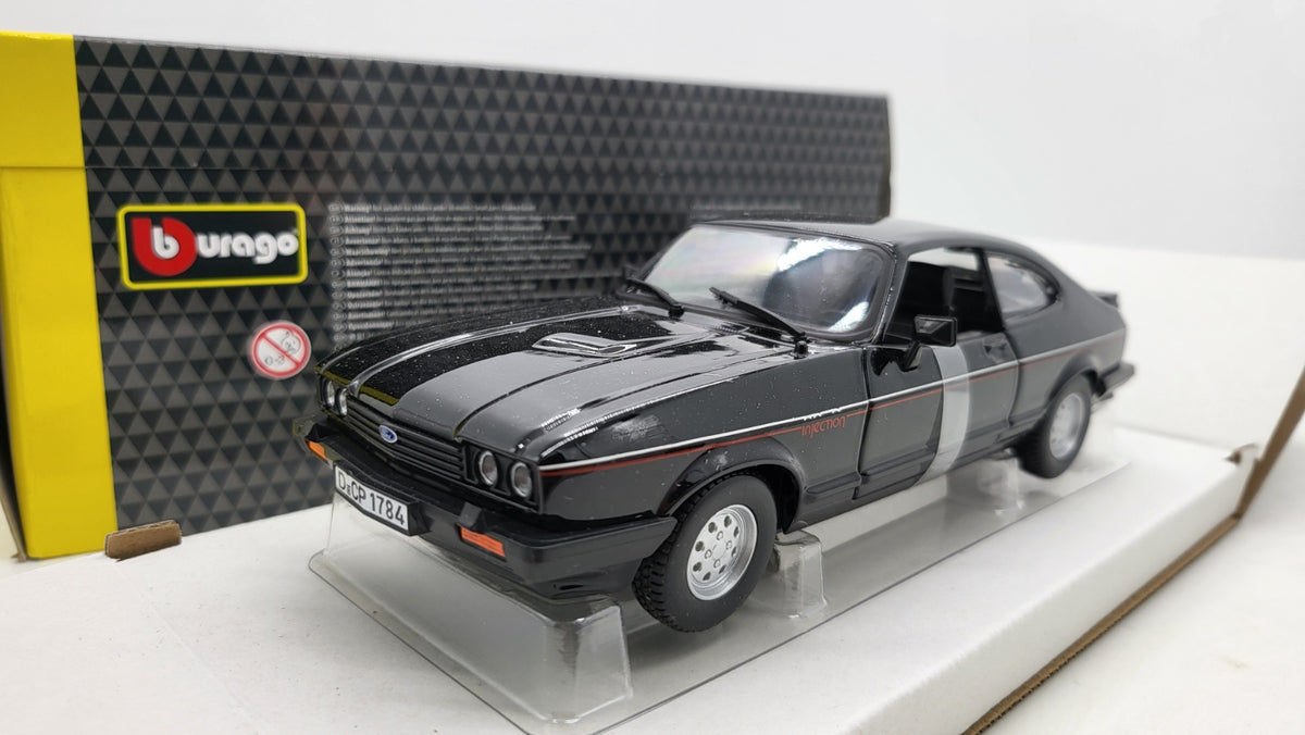 Bburago Ford Capri MK III Injection Zwart 1982 - Schaal 1:24