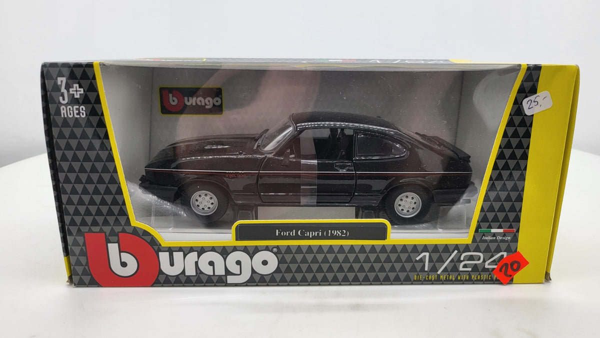 Bburago Ford Capri MK III Injection Zwart 1982 - Schaal 1:24