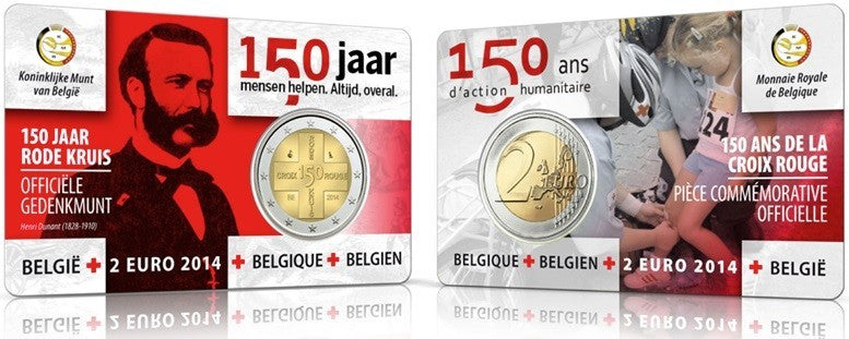 2014 - België 2 Euro Coincard - 150 Jaar Rode Kruis - UNC