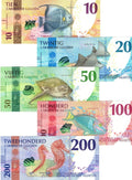 P-1a-5a - Curacao and Sint Maarten full set 2025 Unc 10-20-50-100-200 Gulden