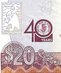 P-072a Barbados 20 Dollars 2012 Unc 40 Years