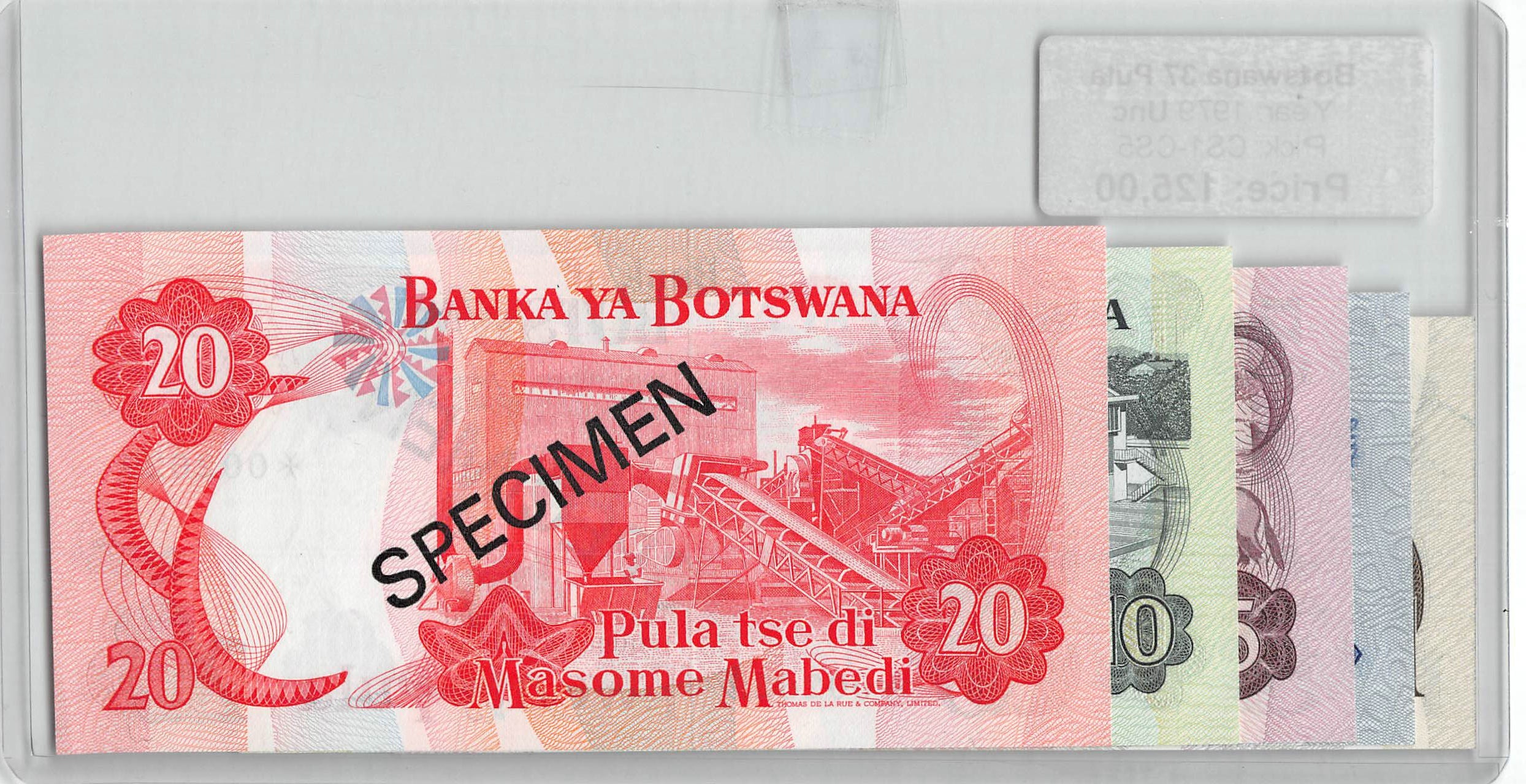 Botswana 37 Pula 1979 Specimen Collectorset (P-CS1/CS5)