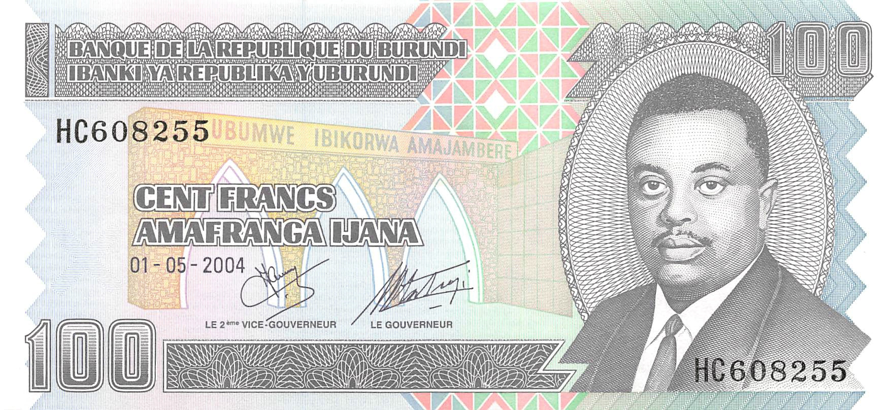 P-37d - Burundi 100 Francs 2004 Unc