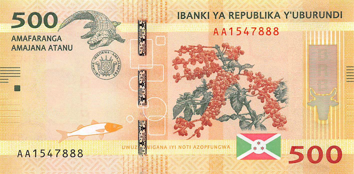 P-50a - Burundi 500 Francs 2015 Unc