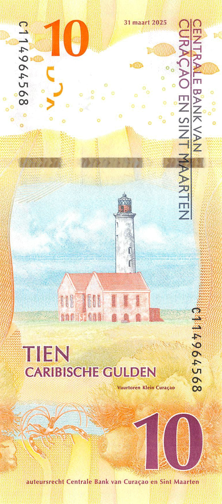 P-1a-5a - Curacao and Sint Maarten full set 2025 Unc 10-20-50-100-200 Gulden