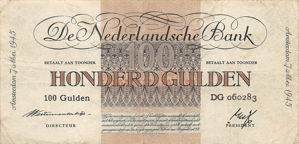 P-079 Nederland 100 Gulden 1945 Vf