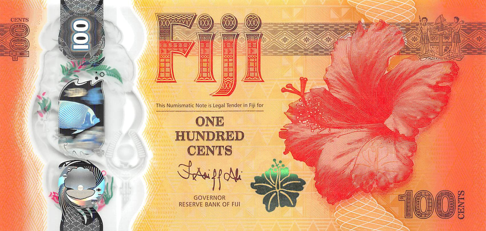 P-125 Fiji Islands 100 Cents 2023 Unc Polymer