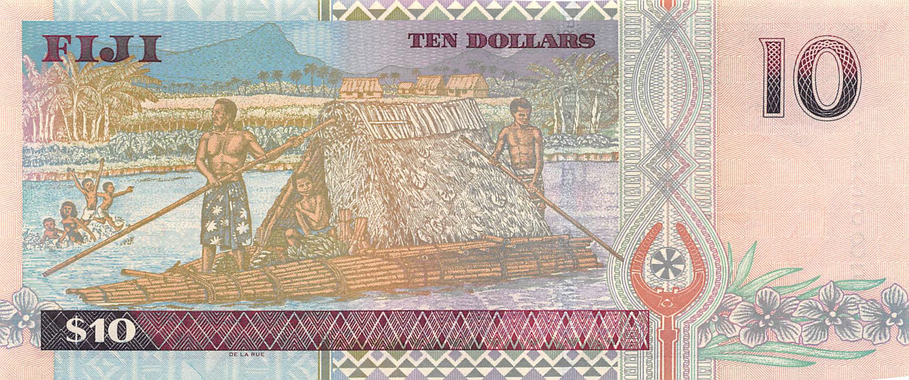 P-106a Fiji Islands 10 Dollars 2002 Unc
