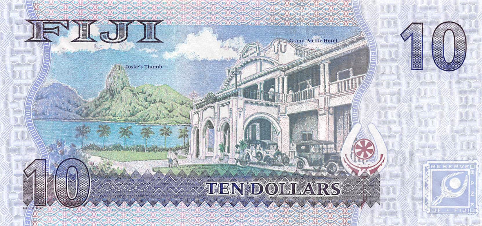 P-111a Fiji Islands 10 Dollars 2007 Unc