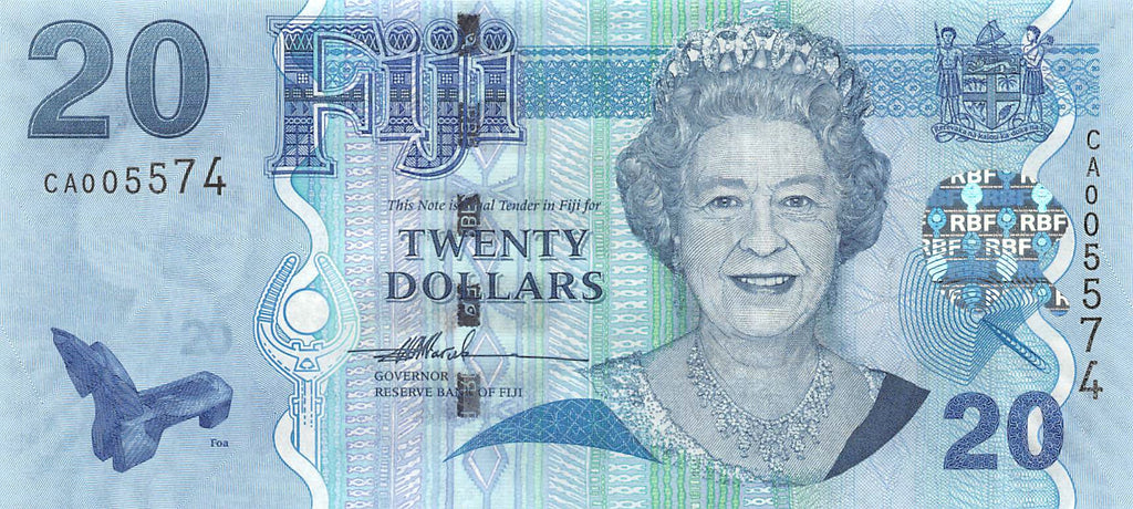 P-112a Fiji Islands 20 Dollars 2007 Unc
