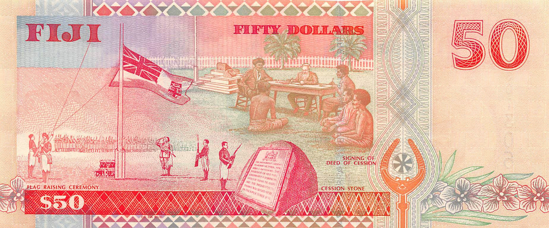 P-108a Fiji Islands 50 Dollars 2002 Unc