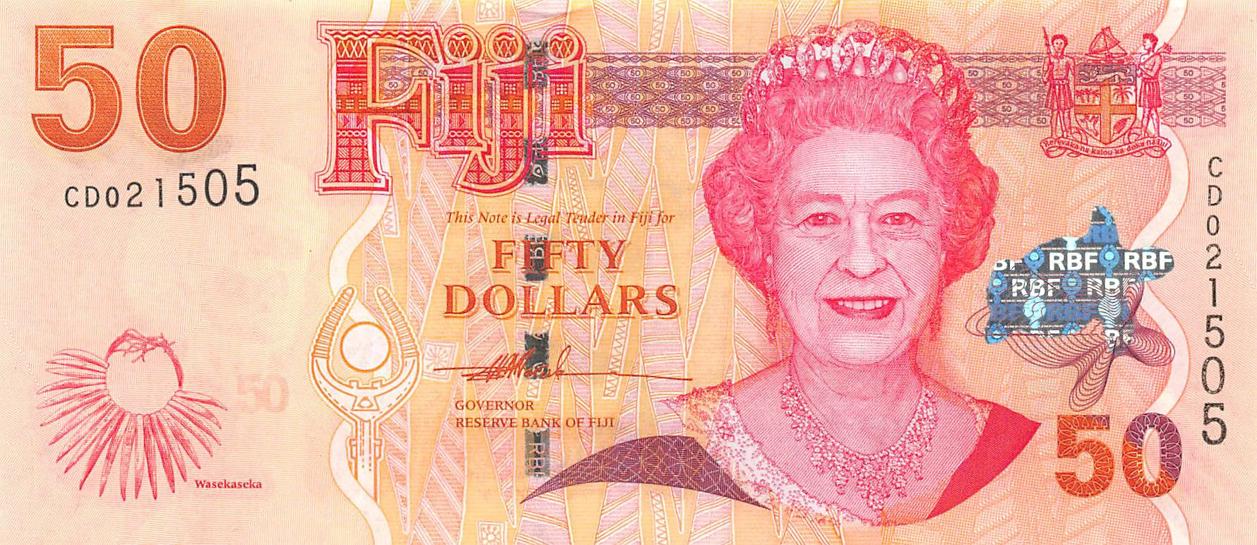 P-113a Fiji Islands 50 Dollars 2007 Unc