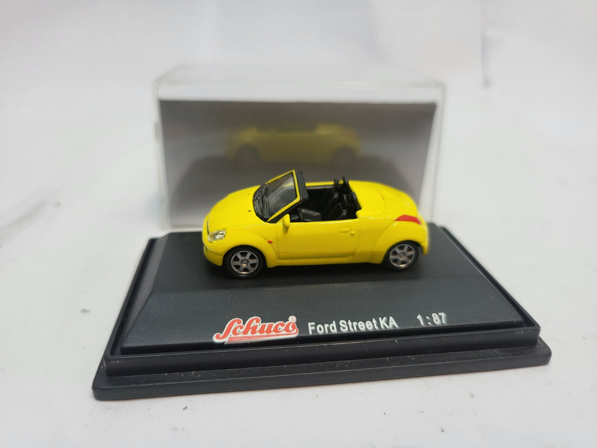 Ford Street Ka Cabriolet Geel - Schuco 1:87
