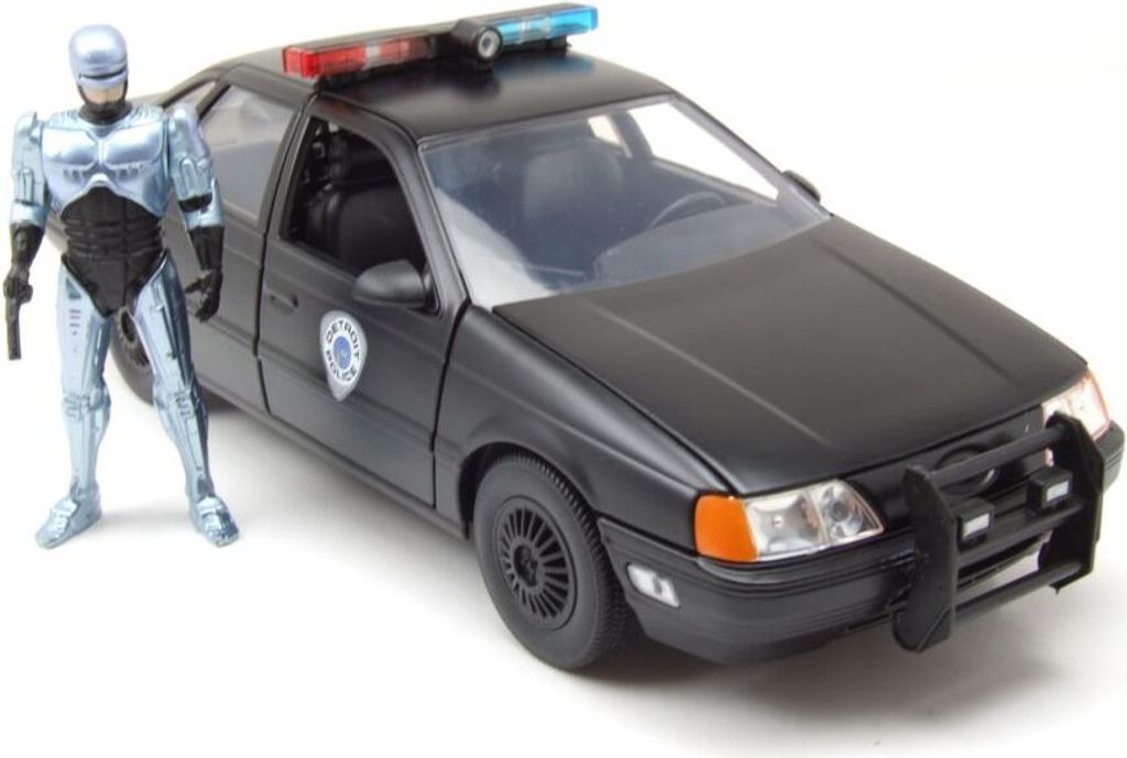 Ford Taurus Detroit Police RoboCop Zwart - Jada Toys 1:24